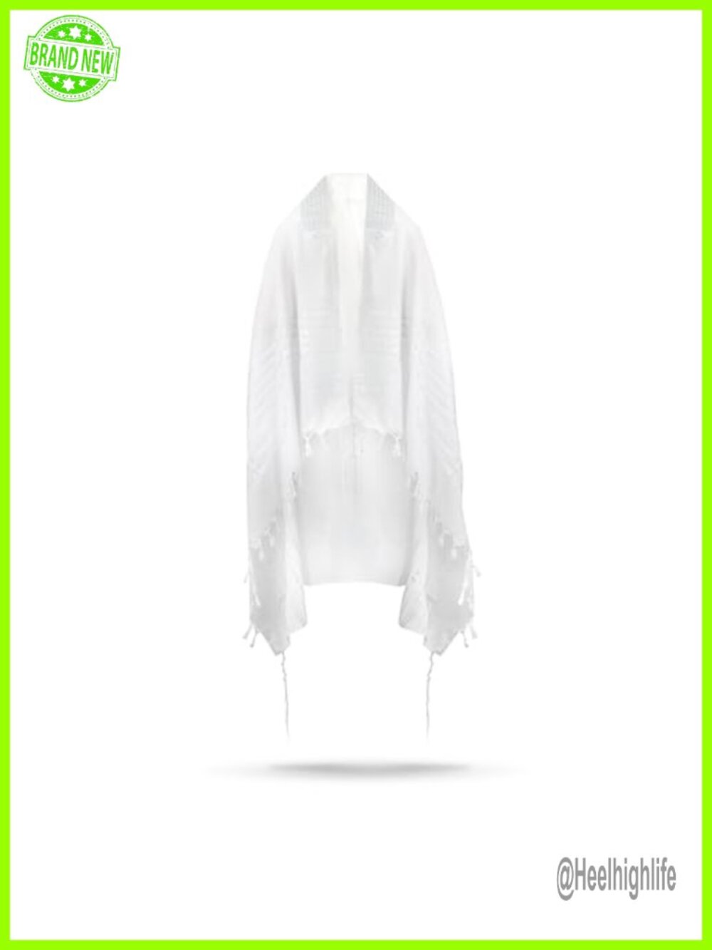 Kosher Tallit Gadol Prayer Shawl from Israel Traditional Non-Slip Washable Iron